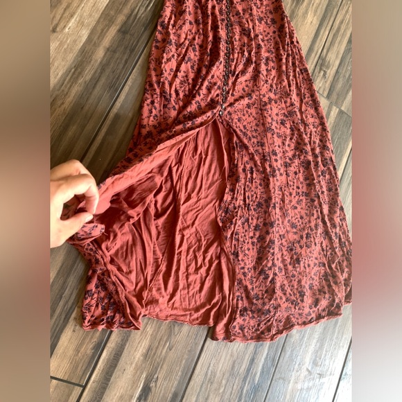 Free People Women’s Button Front Maxi Dress with Tank Top Bodice Size XS - Picture 4 of 7